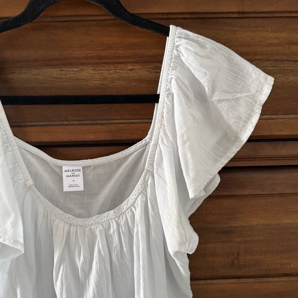 Cottage whimsical feminine blouse top tank peplum babydoll